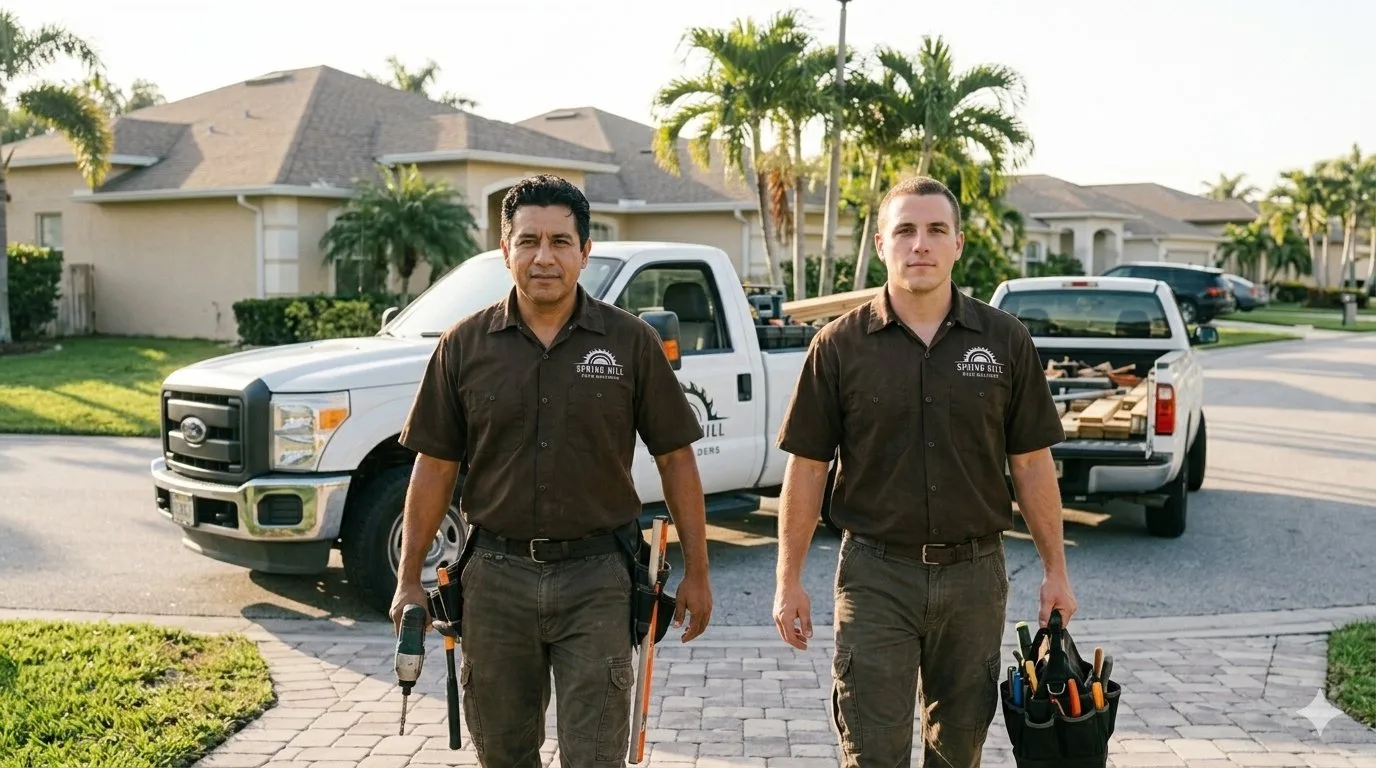 Spring Hill Deck Builders crew heading to a Hernando County job